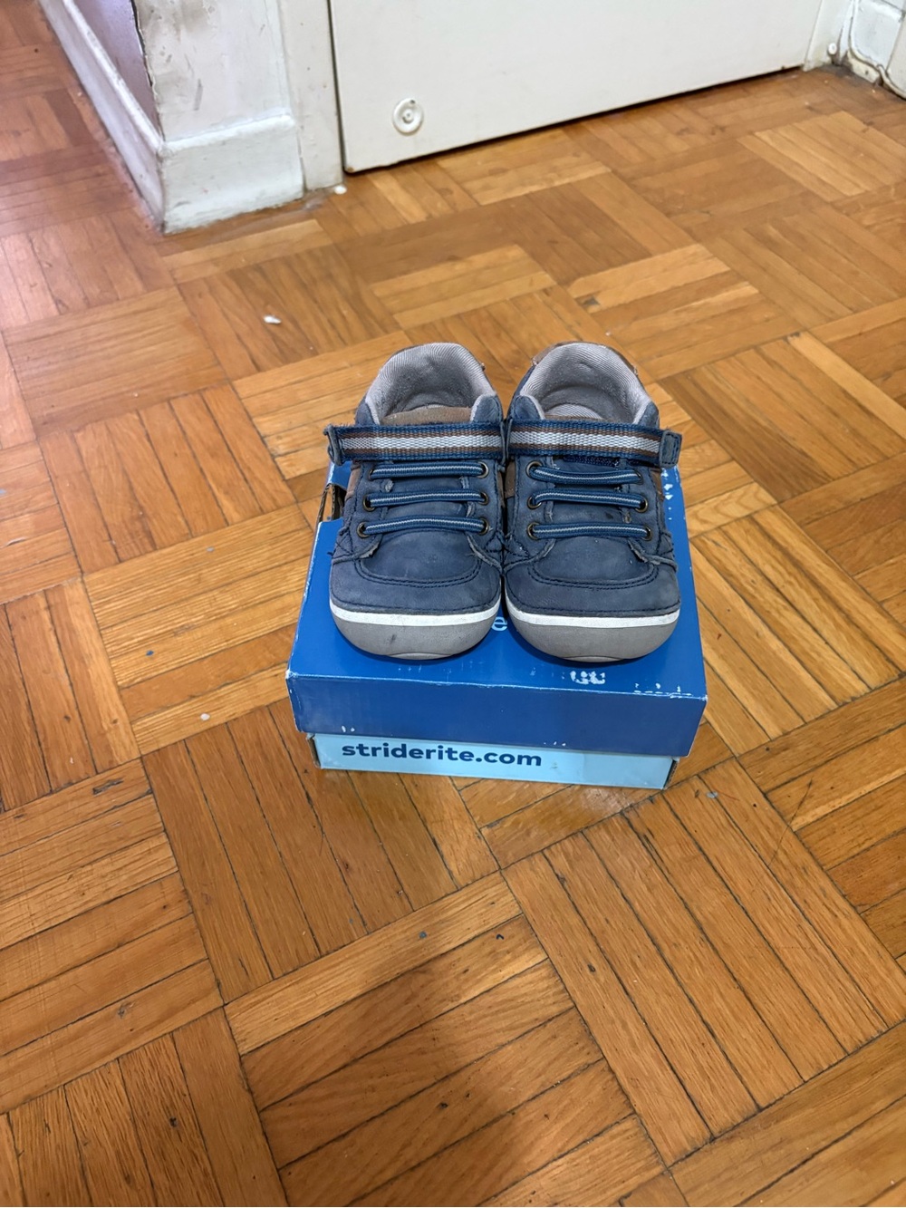 Stride Rite Navy Blue Kids' Hook-and-Loop Sneakers